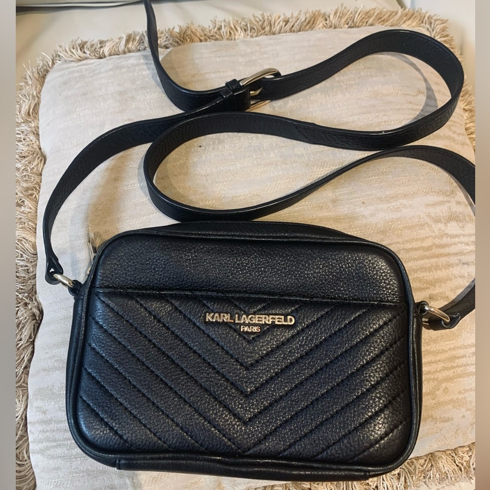 Karl Lagerfeld Quilted Black Crossbody Bag